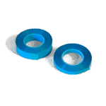 rolls of blue splicing tape