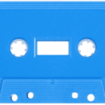 light blue cassette tape