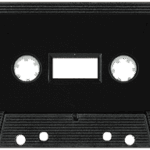 black cassette tape