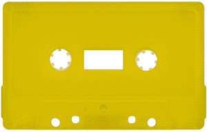 yellow cassette tape