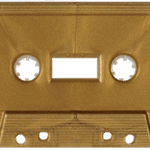 metallic gold cassette tape