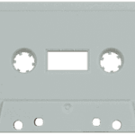light gray cassette tape