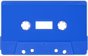 cobalt blue cassette tape