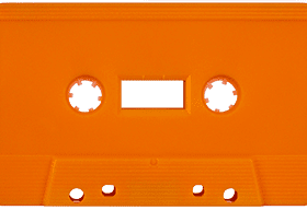 orange cassette tape