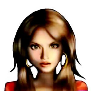 AI woman with long brown hair.