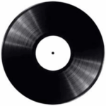 vinyl record pressing - black