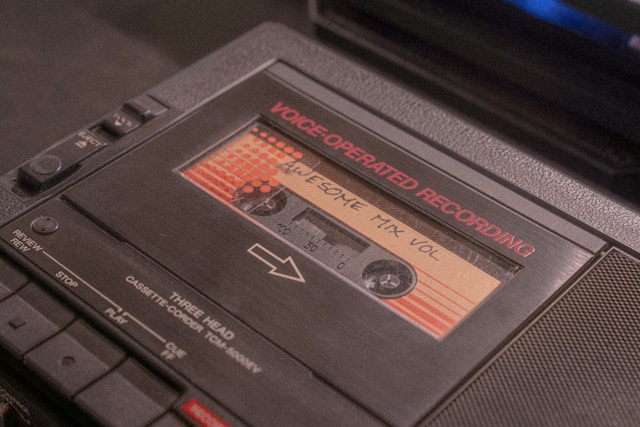 a cassette tape with a label on it