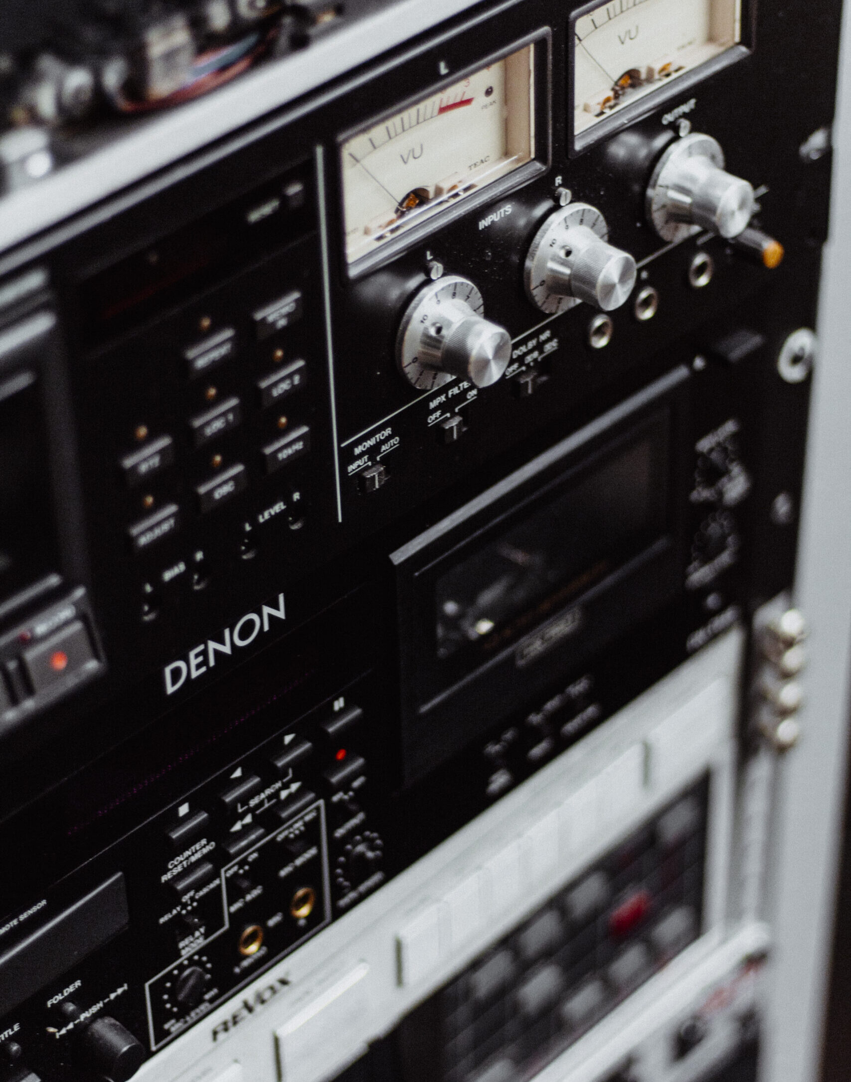 Denon and Revox audio equipment